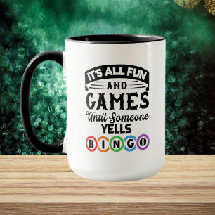 Mug Bingo Word art ajouter monogramme