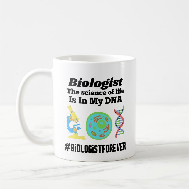 Mug Biologiste La science de ma vie est dans mon ADN (Gauche)