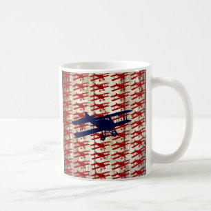 Mug Biplan vintage sur les cadeaux en bois d'aviation