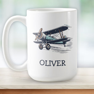 Mug Biplane Vintage personnalisé