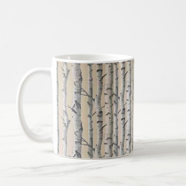 Mug Birch Dans Les Bois À L'Extérieur (Gauche)