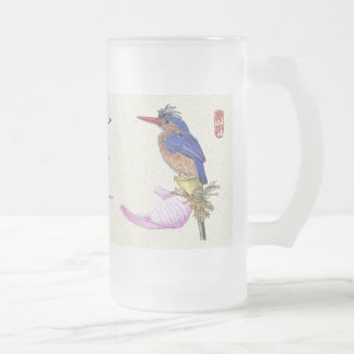 Mug_Bird_Kingfisher Mattglas Bierglas