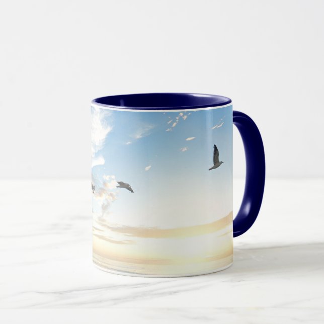 Mug Birds in flight over the ocean (Devant droit)
