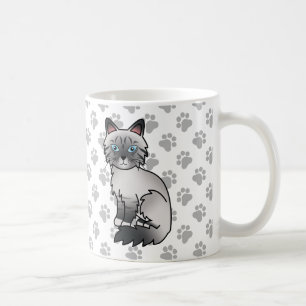 Mug Birman / Ragdoll Tabby bleu point Patte Chaton & P