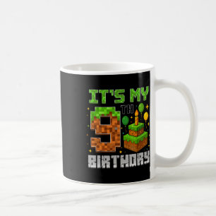 Mug Birthday Boy C'est mon 9e anniversaire Gamer Pixel