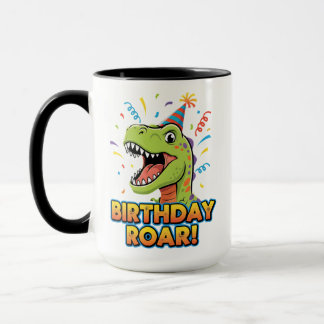 Mug Birthday Roar Cute Dinosaur Birthday Party Design
