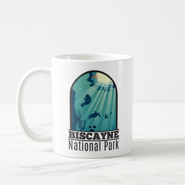 Mug Biscayne National Park Floride Sous-marin Maritime (Gauche)