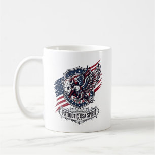 Mug Bison Aigle Patriotique Crête Animal Hybride Patri