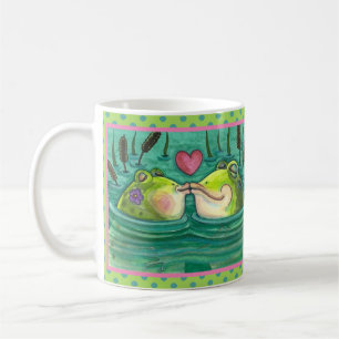 MUG BISOUX AUX GRENOUILLES COLORÉS ET MIGNONS ROMANCE 