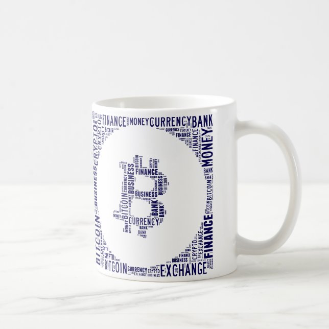 Mug Bitcoin logo wordart graphiques (Droite)