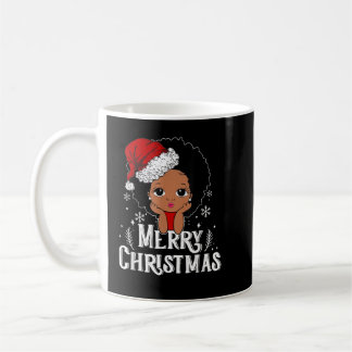 Mug Black African American Girl Santa Hat Christmas Me