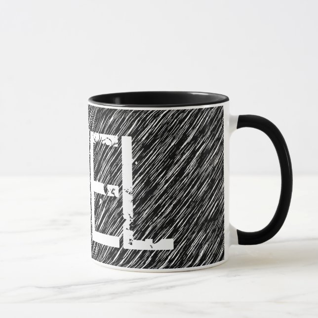 Mug Black and White Grunge Fuel (Droite)