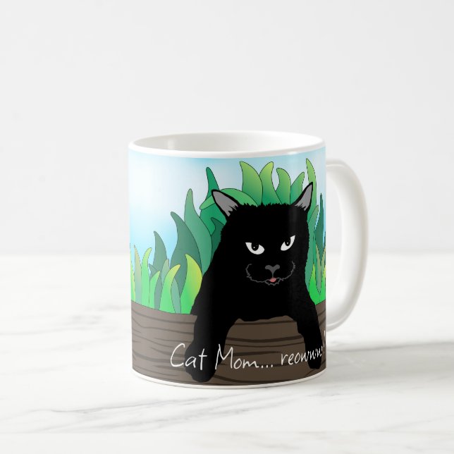 Mug Black Cat Maman (Devant droit)