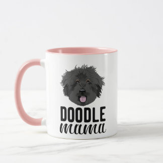 Mug Black Doodg Dog Mama Photo personnalisée