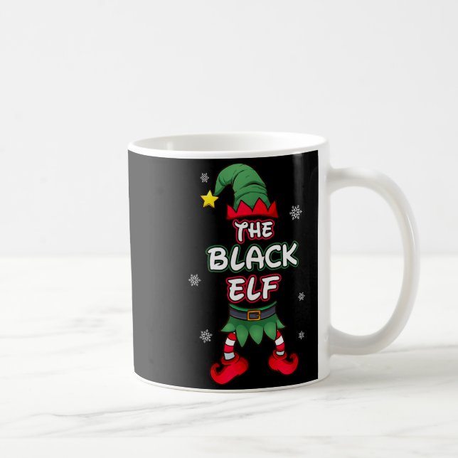 Mug Black Elf Christmas Pajamas Pjs Matching Family Gr (Droite)