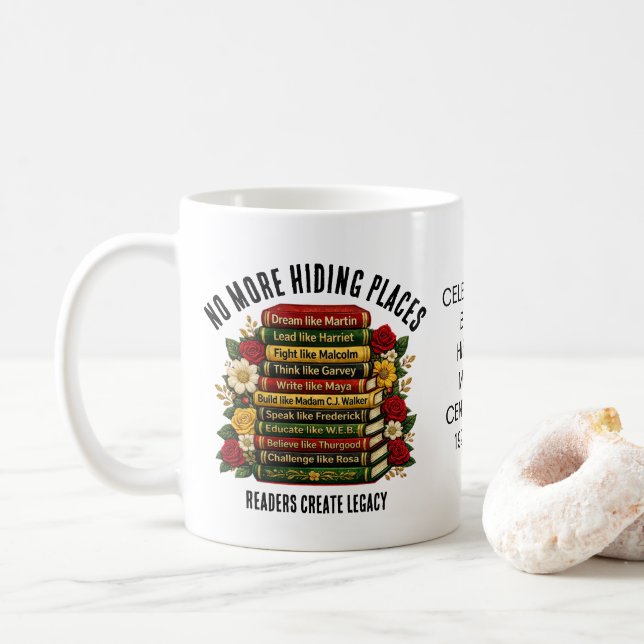 Mug Black Excellence History Heroes Bookish Gift (Avec donut)