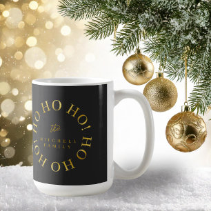 Mug Black Gold Noël Ho Ho Ho ID1009
