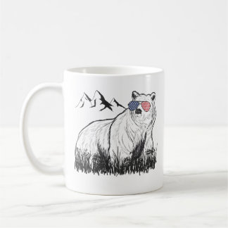 Mug Black Grizzly Bear Lunettes de soleil américaines