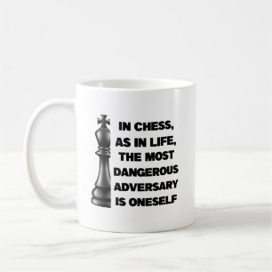Mug Black King Chess Pièce de sagesse Stratégie de pui