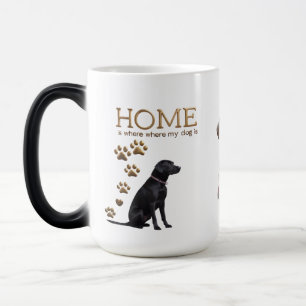 Mug Black Lab Gold Paw - Morphage 15oz