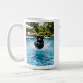 Mug Black Labrador Puppy Pool Plunge