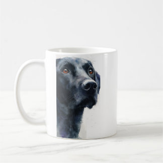 Mug Black labrador retriever watercolor