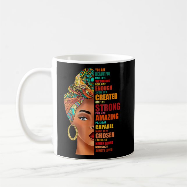 Mug Black Queen Lady Curly Naturel Afro-Africain Améri (Gauche)