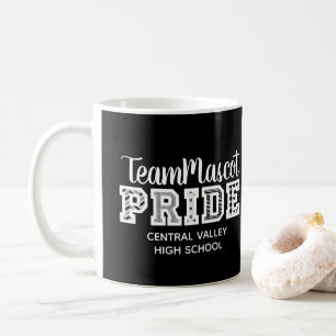 Mug Black School Pride Mascotte Nom de la boîte de caf