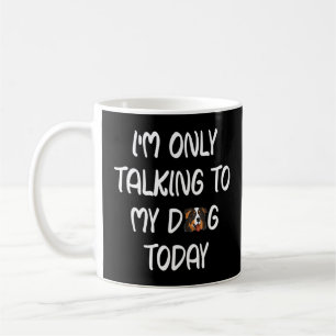 Mug Black Tri Aussie Je ne parle qu'à mon chien aujour