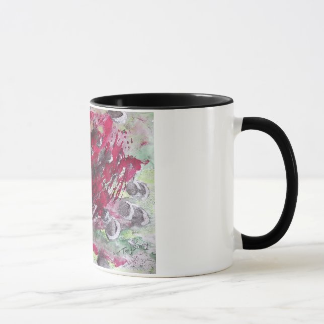 Mug Black vie cellulaire bulles Art Abstrait (Droite)