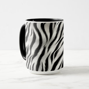 Mug Black White Zebra Imprimer Animal