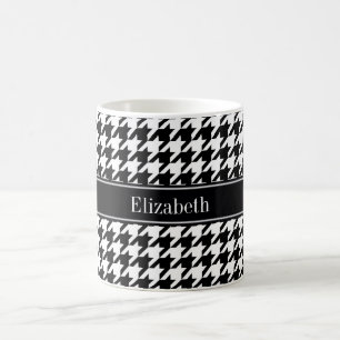 Mug Black Wht Houndstooth