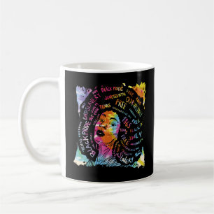 Mug Black Woman Afro Melanin Fierté Black History Mois