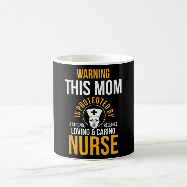 Mug Black Woman Maman Afro Nurse Cool Black History Mo (Centre)