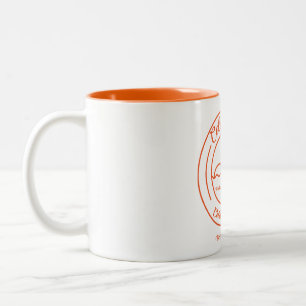 Mug blanc avec silhouette orange