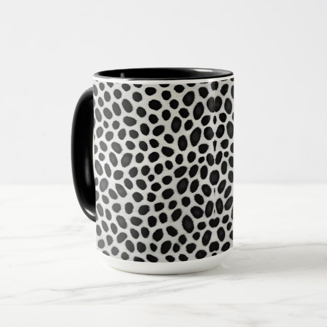 Mug Blanc Leopard élégant moderne collection de luxe M (Devant gauche)