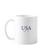 Blanc Moderne Bleu États-Unis Fondé en 1776