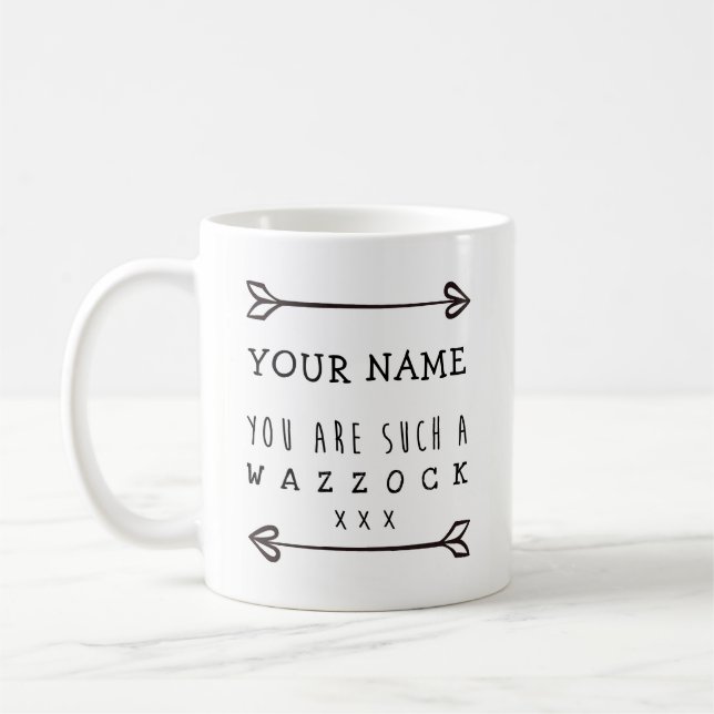 Mug blanc personnalisé - Wazzock - Mug drôle (Gauche)