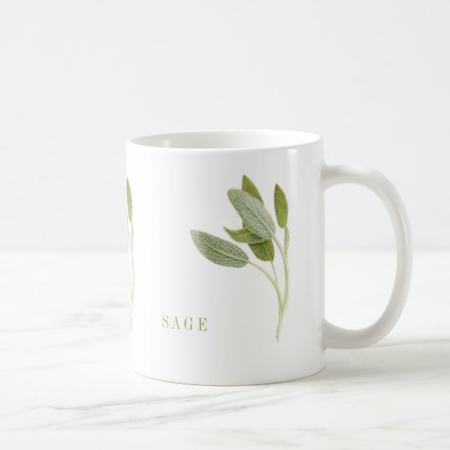 MUG BLANC SAUGE FRAÎCHE (Droite)