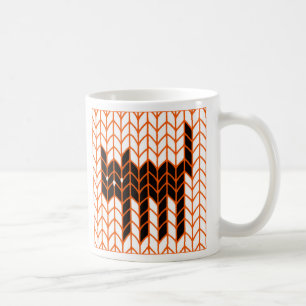 Mug Blanc Tricot Chat Noir