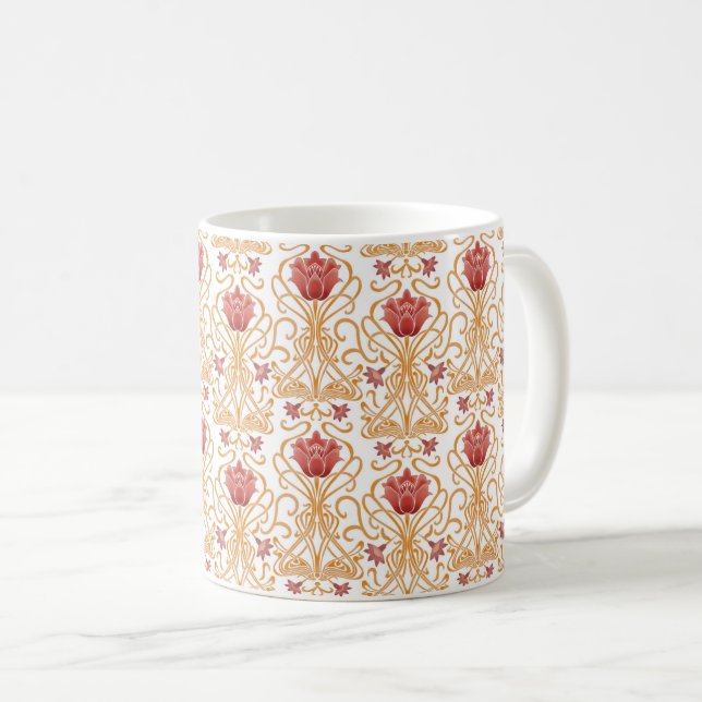 Mug Blancs Art Nouveau (Devant droit)
