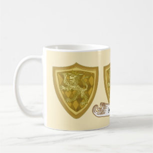 Mug Blason de famille Lion Shield Nom de famille 