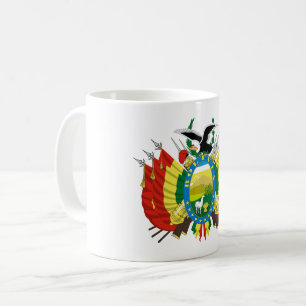 Mug Blason national de la Bolivie symbole emblème drap