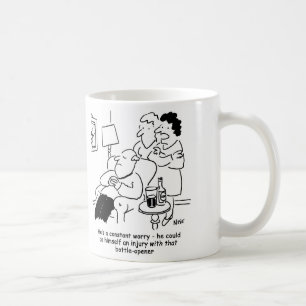 Mug Blessure avec un ouvre-bouteille