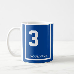 Mug Bleu avec Cheval Blanc 3 Saddle Blanket sur mesure