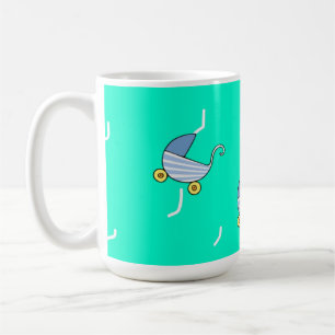 Mug Bleu bébé pram