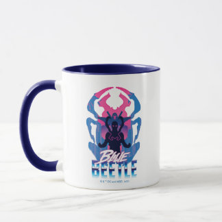 Mug Bleu Beetle Rétrowave contre graphique