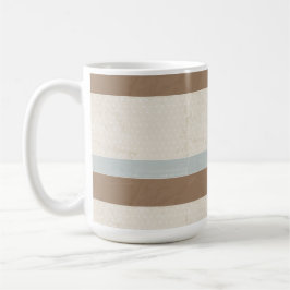Mug Bleu Beige Brown Pois doux Arrière - plan rétro