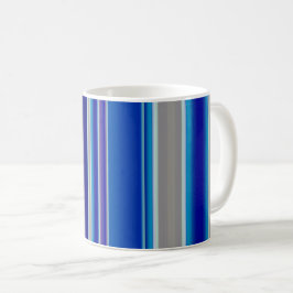 Mug Bleu Beige et Rayures Lavande