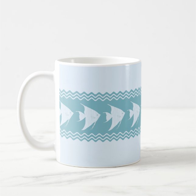 Mug Bleu clair Frappe d'angelfish (Gauche)